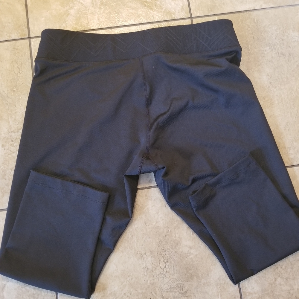 Two pair black capri leggings